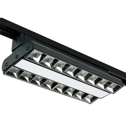 Трековый диодный светильник в черном корпусе Jazzway PTR 2260R 1F2S 60w 3000K 120°/60° BL IP40 арт 5039551