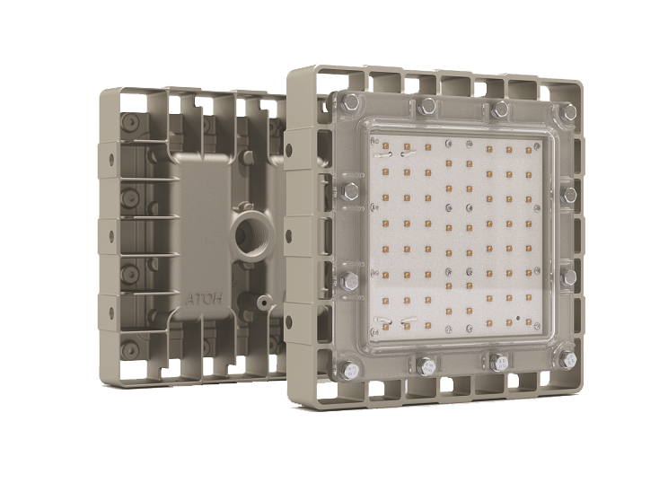 Промышленный LED светильник секционный 65вт IP67 АТОН ARSENAL-M АТ-ДСП-11-65 (220x220x53мм)