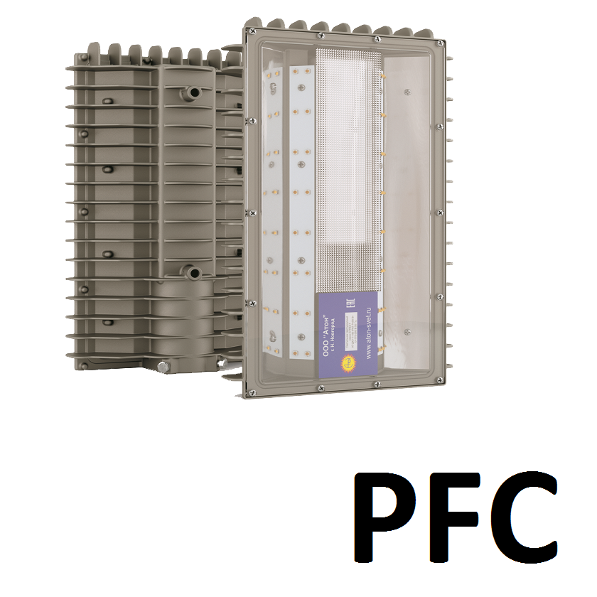 Уличный LED светильник 150вт на консоль 5000К АТОН Street АТ-ДКУ-11-150-PFC 330x200x62мм выносной источник тока (блок питания)