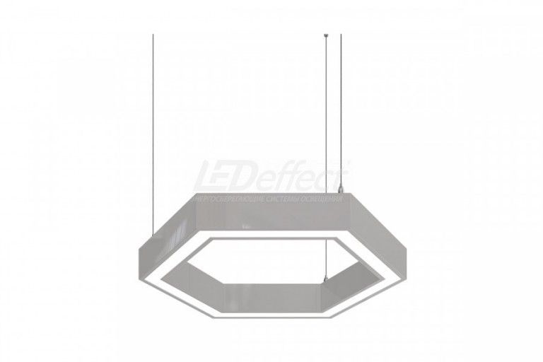 Светильник подвесной светодиодный интерьерный Ledeffect шестигранник СТРЕЛА R6 LE-ССО-23-040-5288-20Т (3000K, опал)