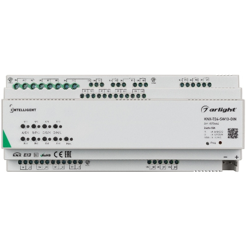 INTELLIGENT ARLIGHT Релейный модуль KNX-724-SW10-DIN BUS 24х10A ref.025664