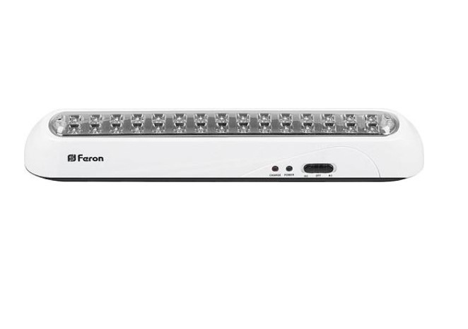 Светильник LED аварийный Feron LEDх30 5ч постоянный IP20 (EL20 AC/DC)