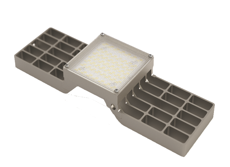 LED светильник для потолков Грильято 120x120 33вт серия Альбатрос АТОН АТ-ДВО-07-33-45-Х микропризма 5000К