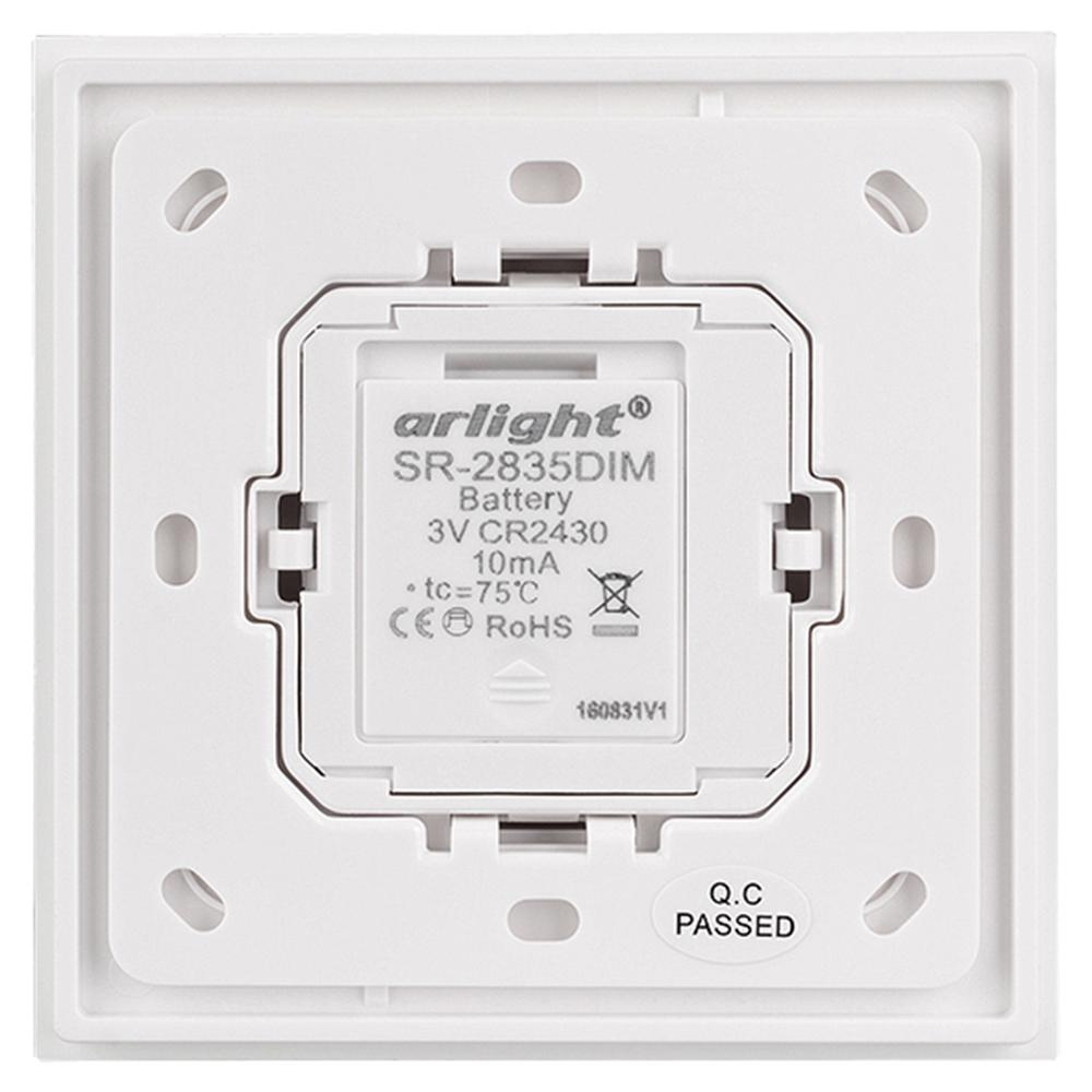 Панель управления на стену накладная Rotary SR-2835DIM-RF-UP White 3V DIM Arlight IP20 Пластик ref.019485