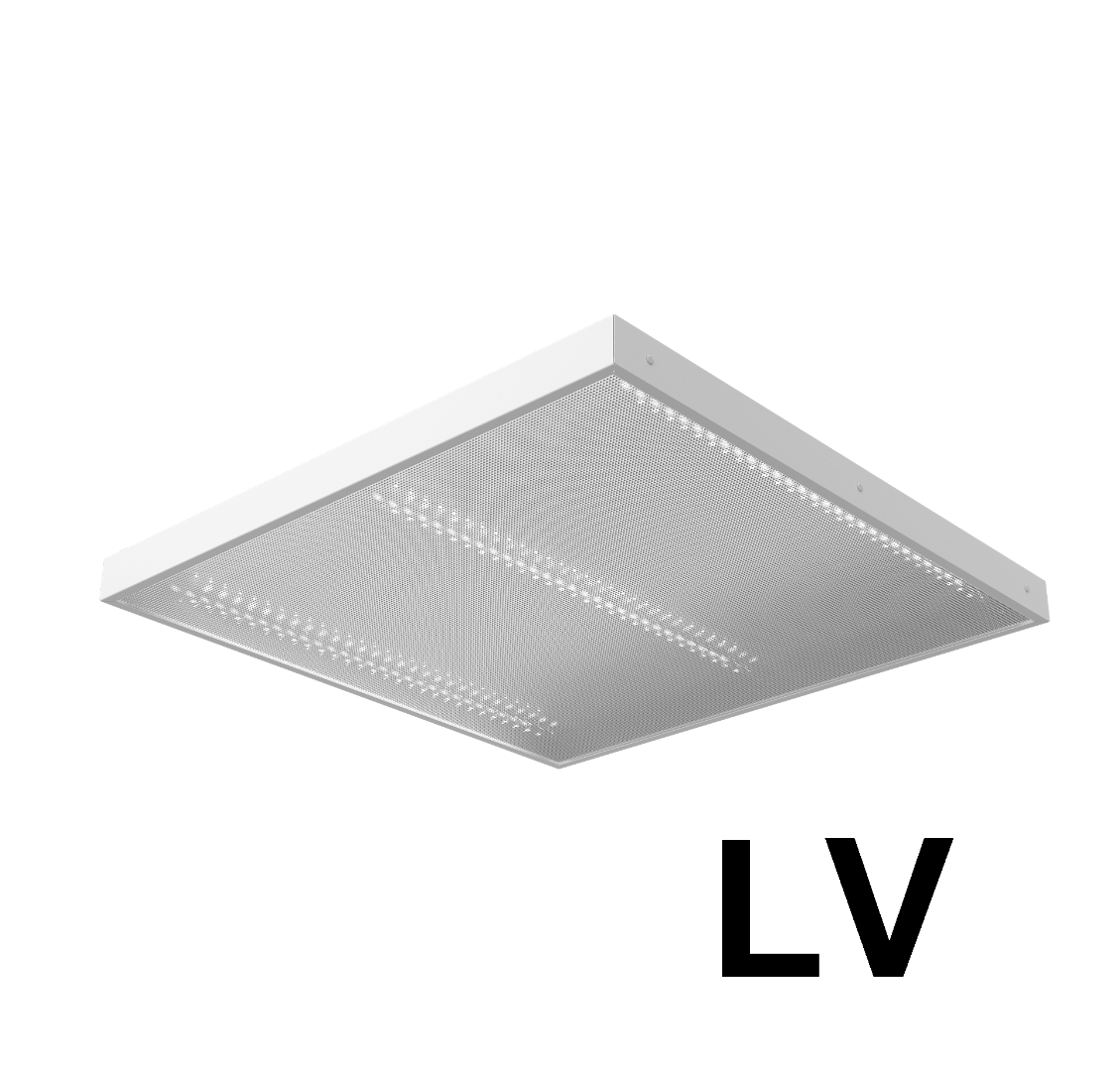 Офисный низковольтный LED светильник Geniled 595×595×40 30Вт 12В (36) 5000К Микропризма (арт. 08182_12 (36))