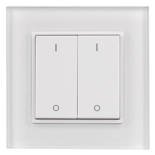 Панель / двухзонный накладной диммер-выключатель Knob SR-2833K2-RF-UP White 3V DIM 2 зоны Arlight арт.020946